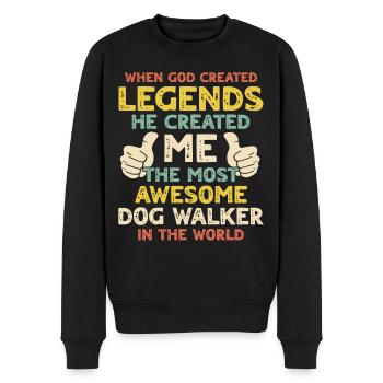 Dog Walker Hundegänger - Men's Premium Organic Jumper - black - Front - Nico (187cm)