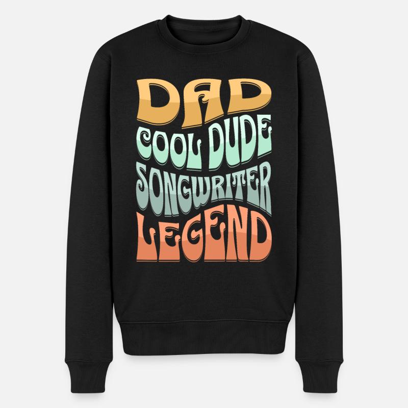 Papa Auteur-compositeur - Pull Premium bio Homme - noir