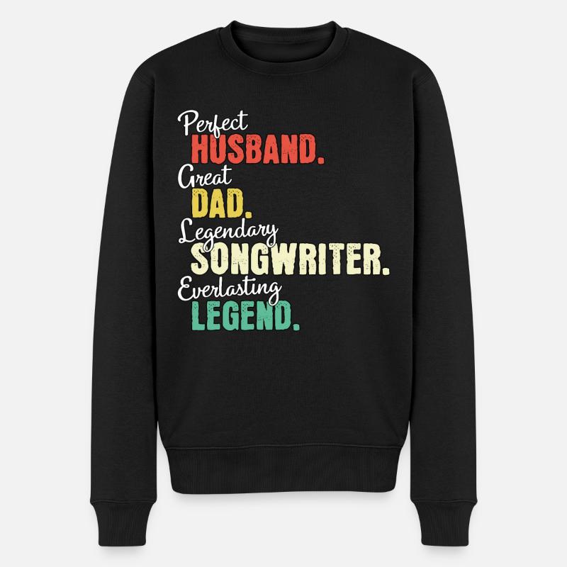 Papa auteur-compositeur - Pull Premium bio Homme - noir