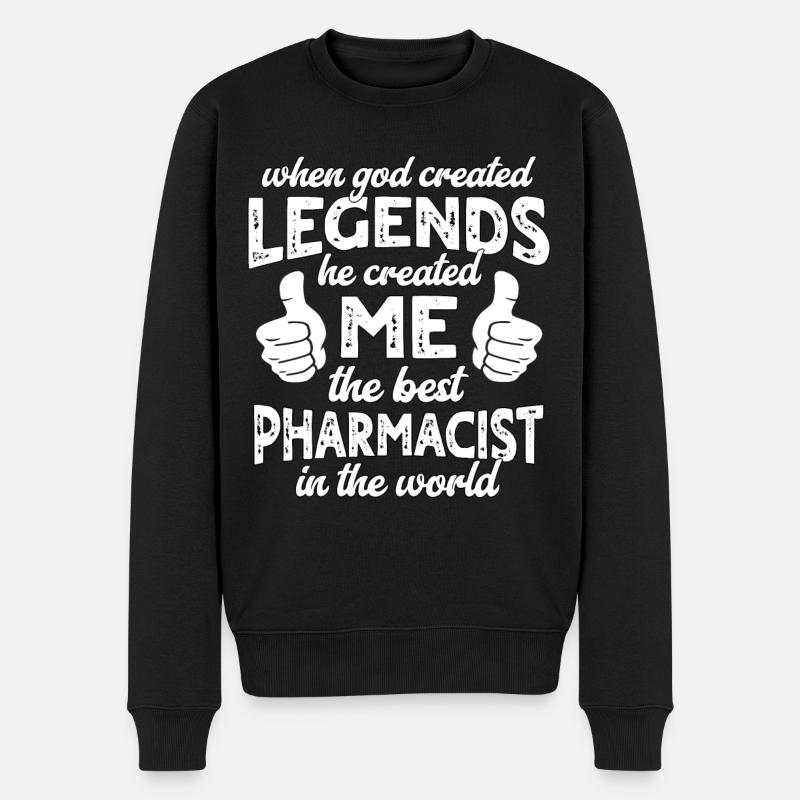Meilleur pharmacien légende - Pull Premium bio Homme - noir