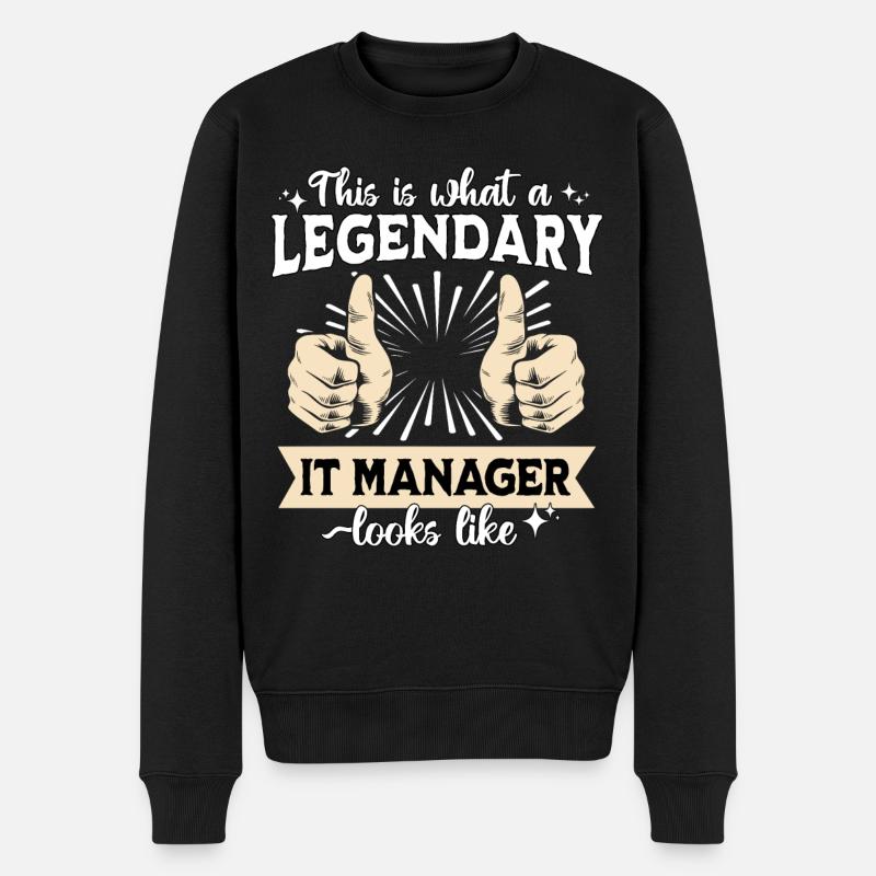 Responsable informatique légendaire - Pull Premium bio Homme - noir