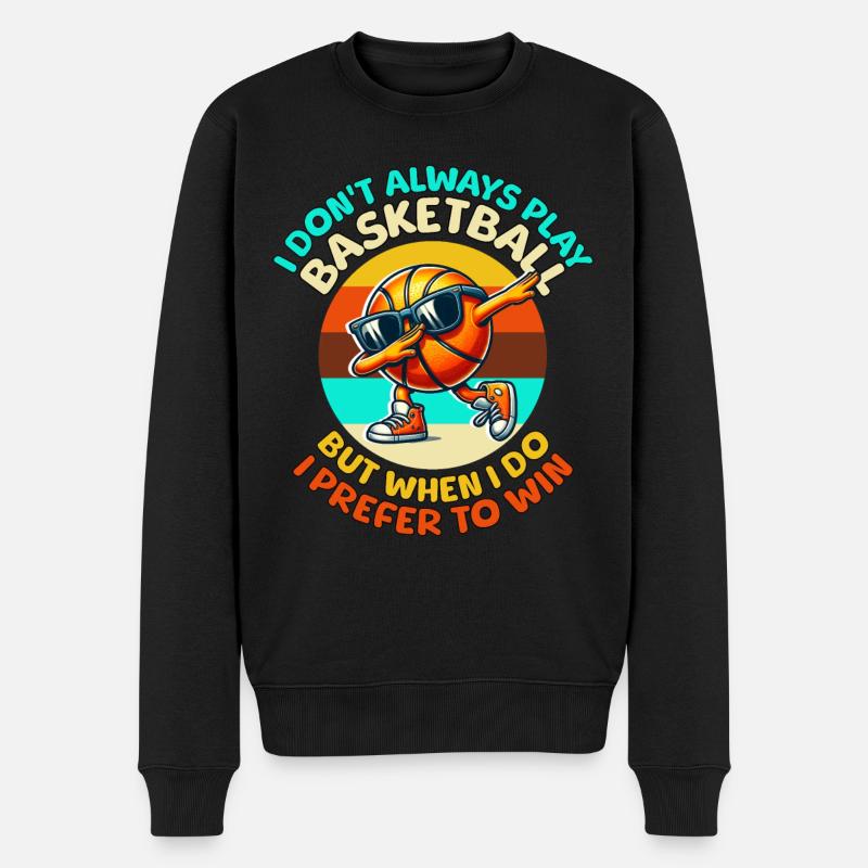 Basketball Sprüche - Männer Premium Bio Pullover - Schwarz