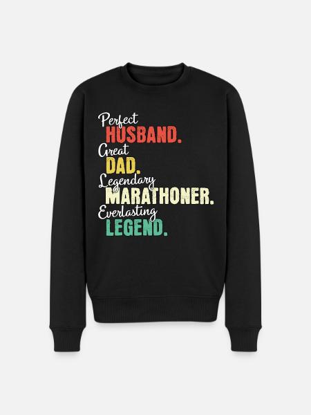 Marathon Runner Dad - Men's Premium Organic Jumper - black