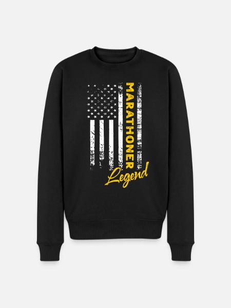 Marathon Runner Legend - Men's Premium Organic Jumper - black