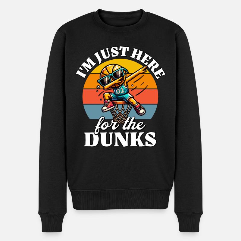 Basketball - Männer Premium Bio Pullover - Schwarz