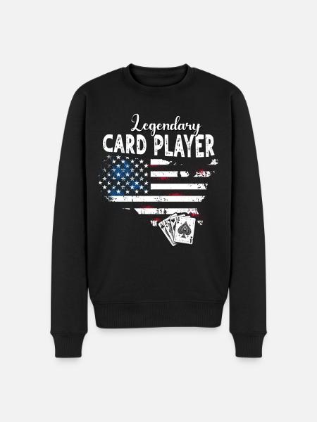 Card player - Men's Premium Organic Jumper - black