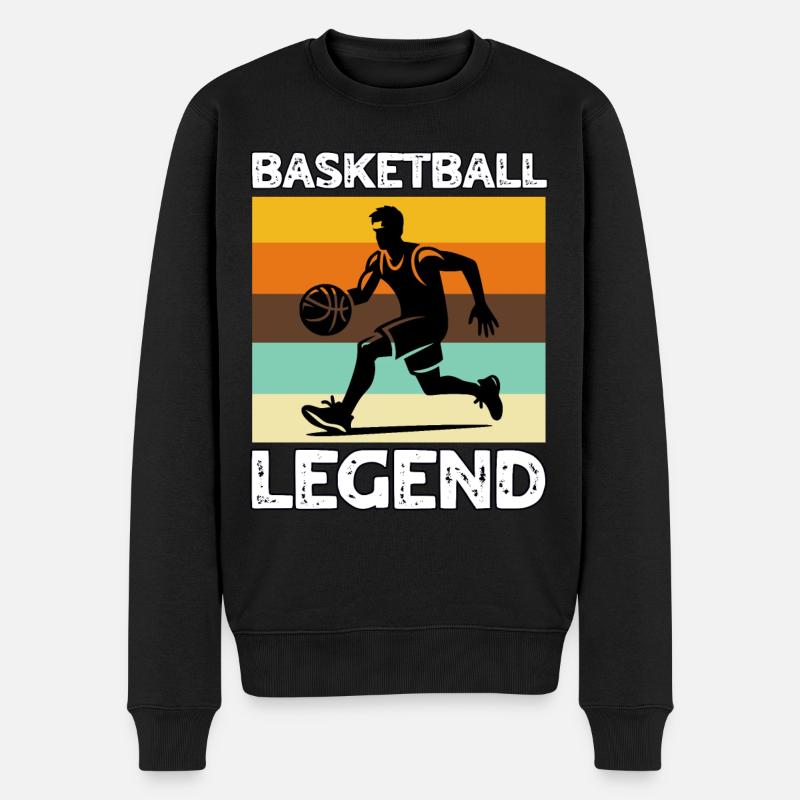 Basketball Legende - Männer Premium Bio Pullover - Schwarz