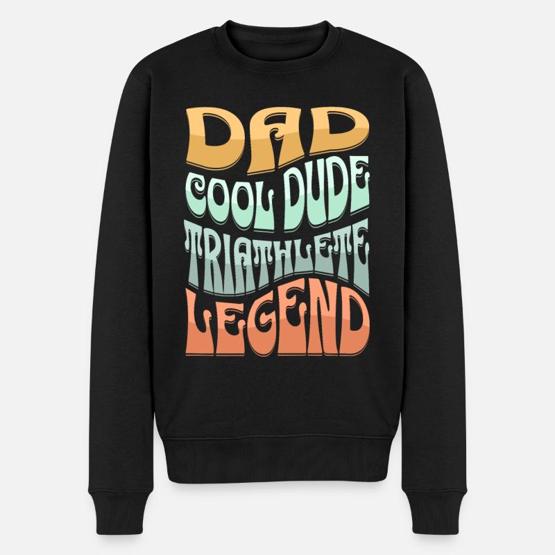 Papa Triathlète - Pull Premium bio Homme - noir