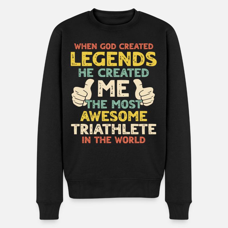 Triathlète - Pull Premium bio Homme - noir