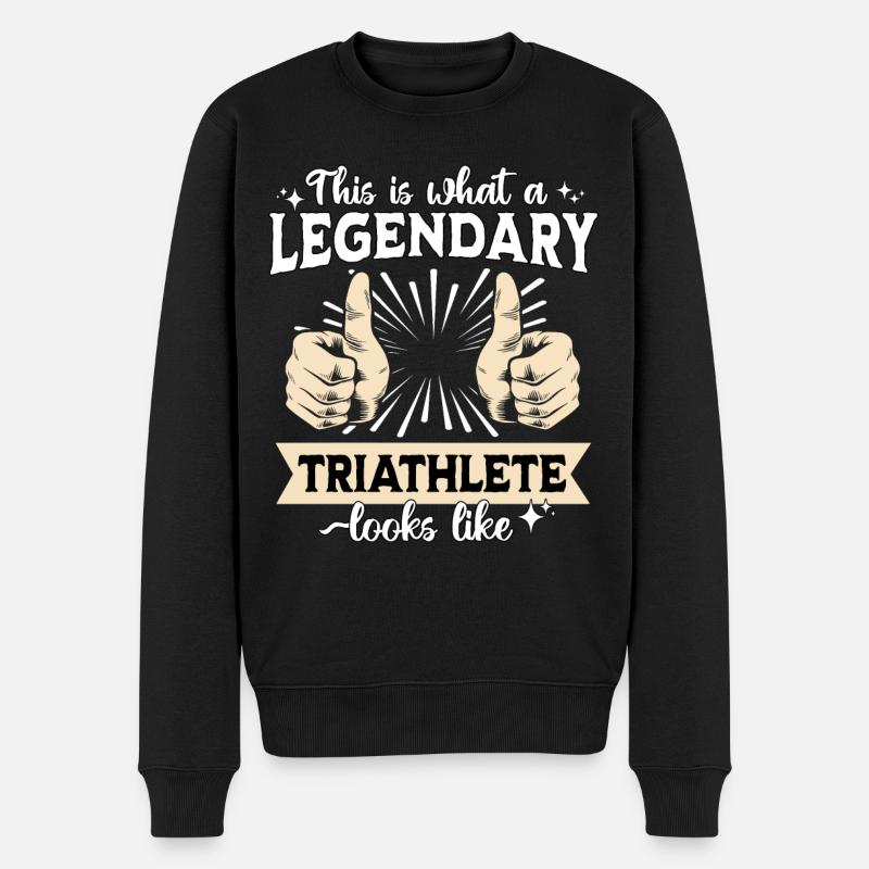 Triathlète légendaire - Pull Premium bio Homme - noir