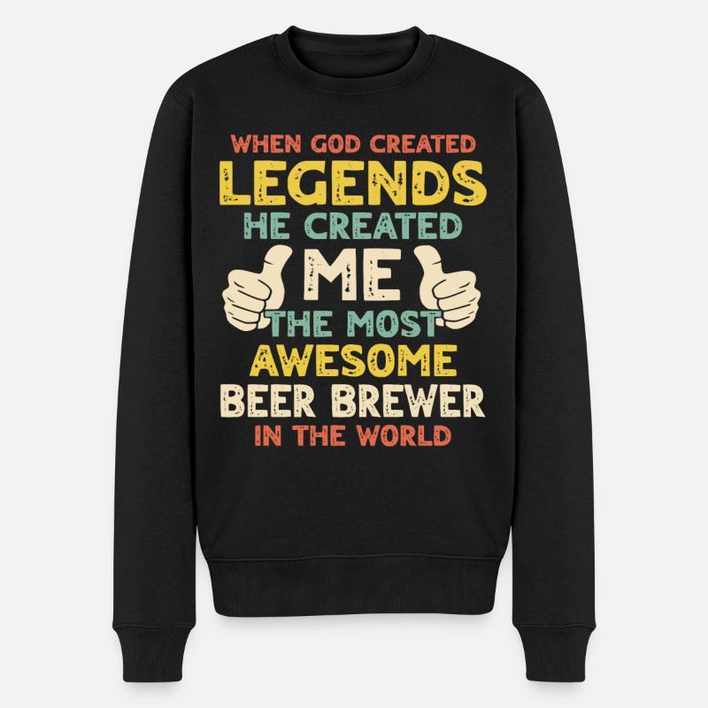 Brasseur - Pull Premium bio Homme - noir