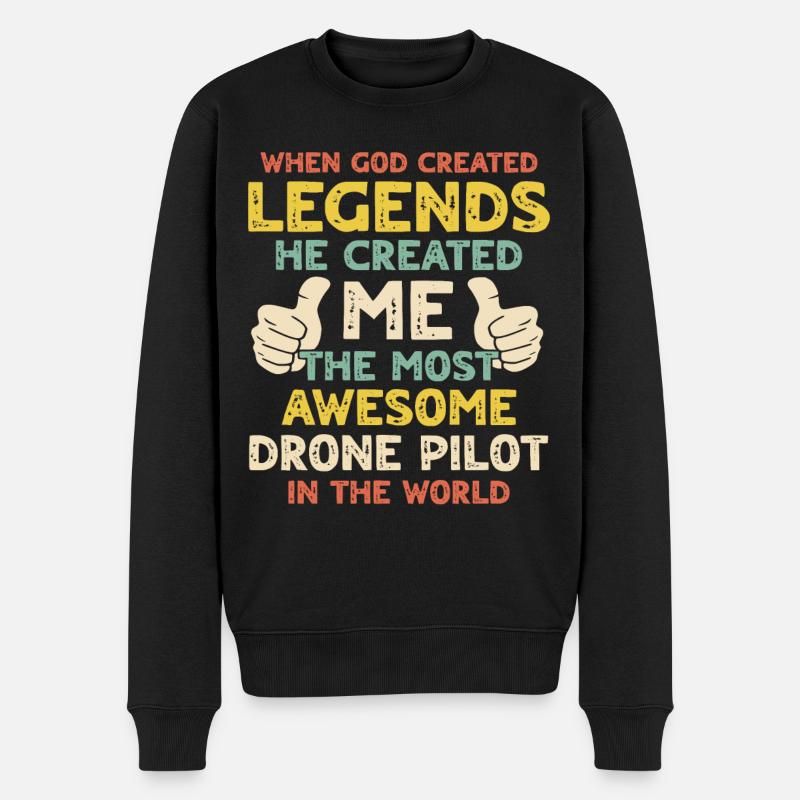 Pilote de drone - Pull Premium bio Homme - noir