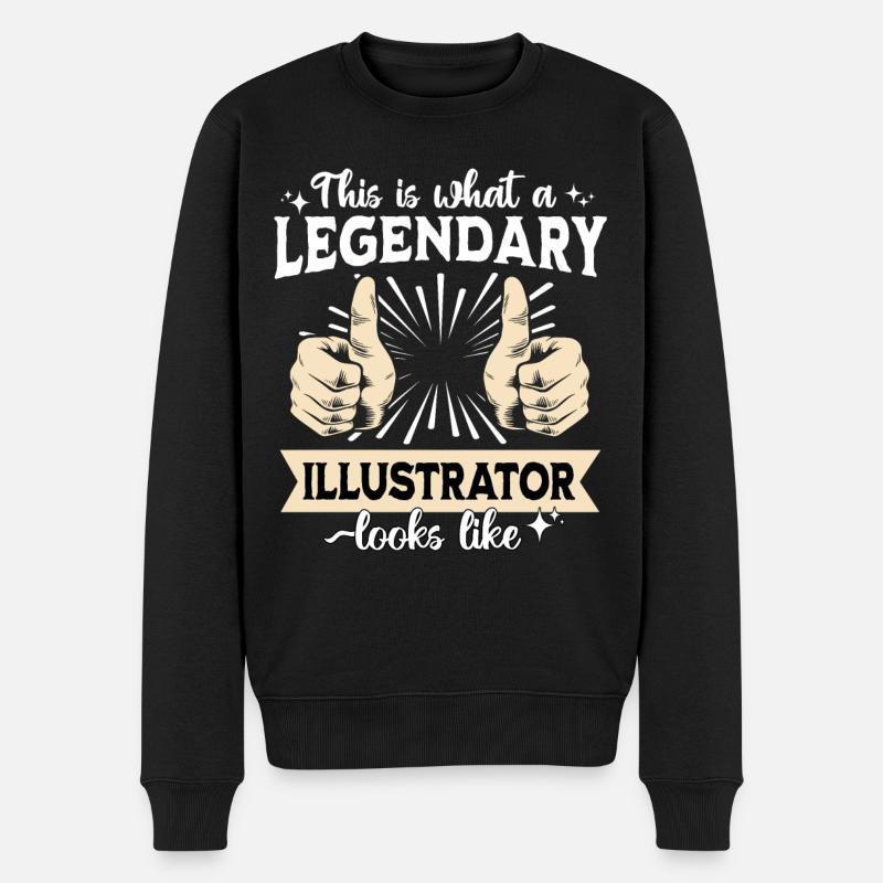 Illustrateur légendaire - Pull Premium bio Homme - noir