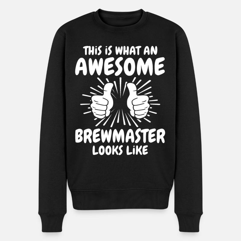 Braumeister - Männer Premium Bio Pullover - Schwarz