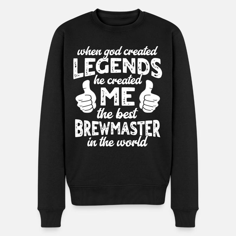 Bester Braumeister Legende - Männer Premium Bio Pullover - Schwarz