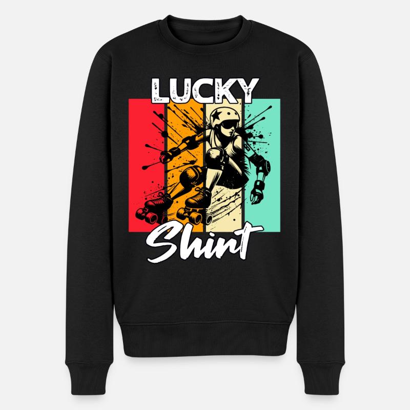 Roller Derby - Männer Premium Bio Pullover - Schwarz