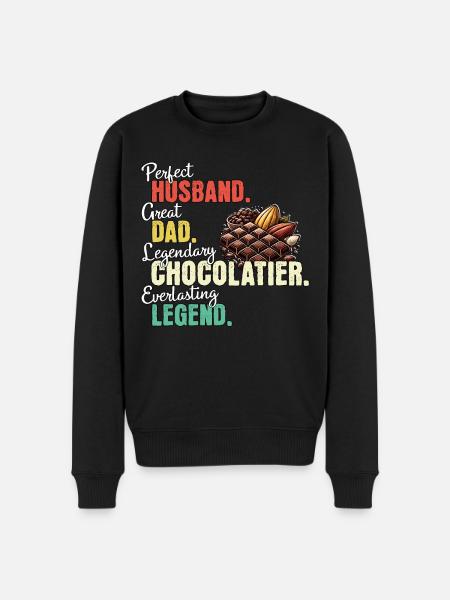Chocolatier Dad - Men's Premium Organic Jumper - black