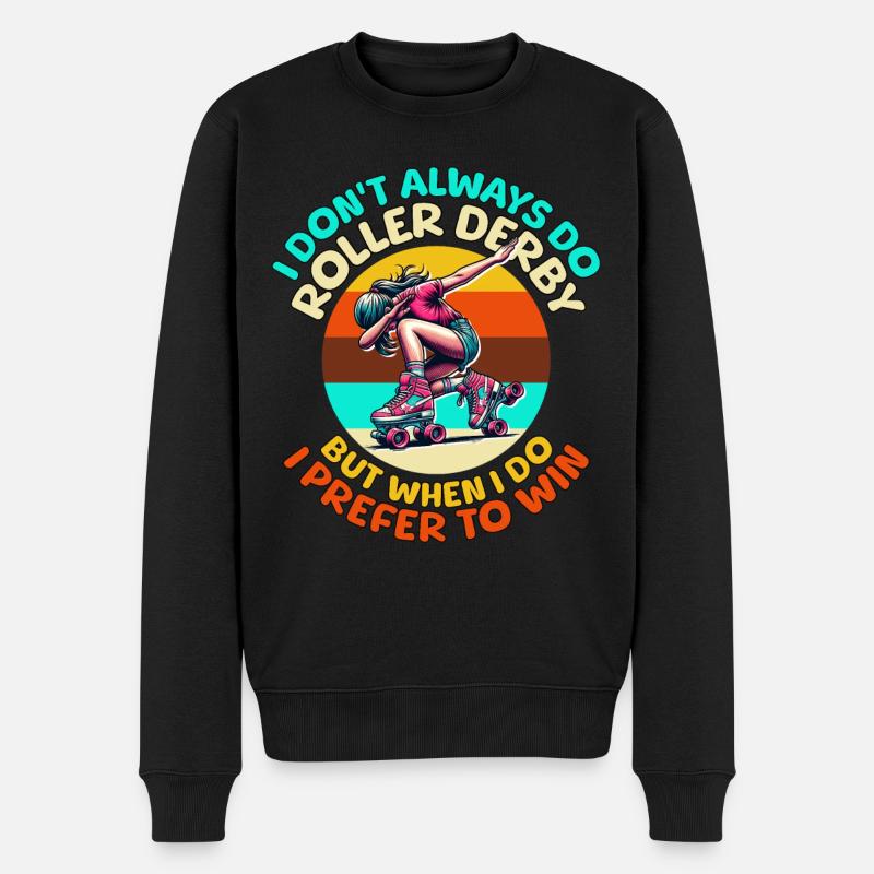 Roller Derby Sprüche - Männer Premium Bio Pullover - Schwarz