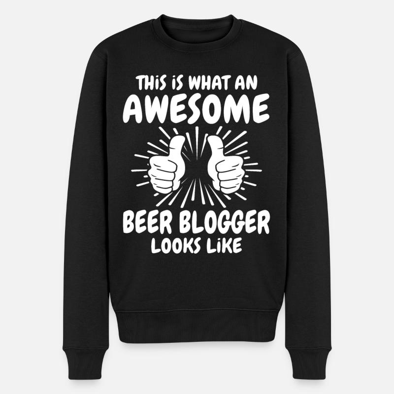 Bier Blogger - Männer Premium Bio Pullover - Schwarz