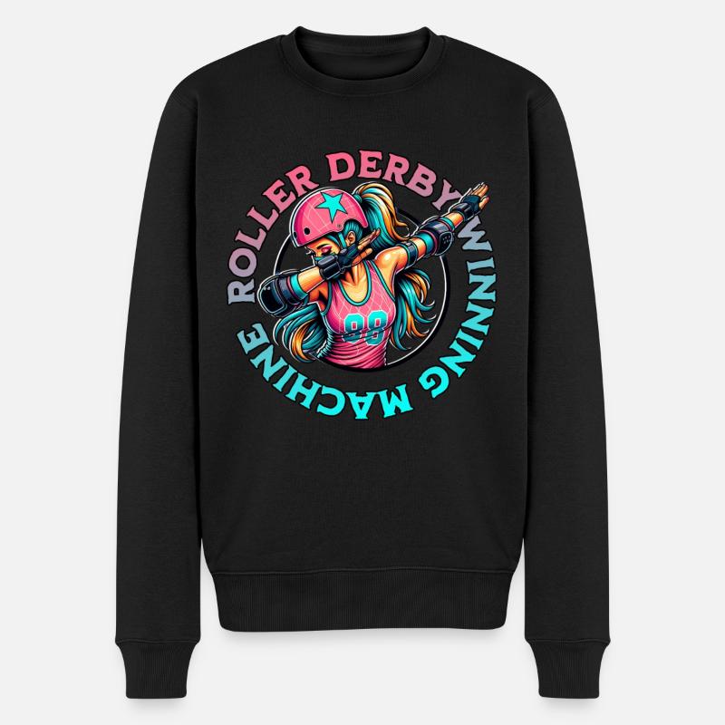 Roller Derby Gewinner - Männer Premium Bio Pullover - Schwarz