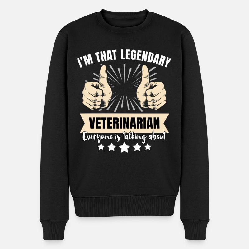 vVétérinaire légendaire - Pull Premium bio Homme - noir