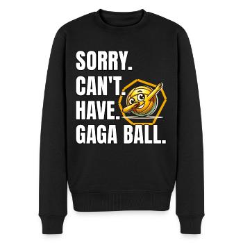 Lustiger Gaga Ball Spruch - Männer Premium Bio Pullover - Schwarz - Vorne - Nico (187cm)