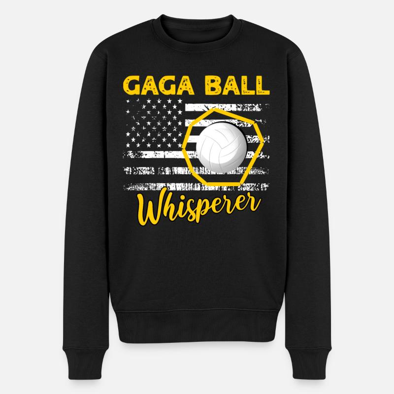 Gaga Ball Sprüche - Männer Premium Bio Pullover - Schwarz