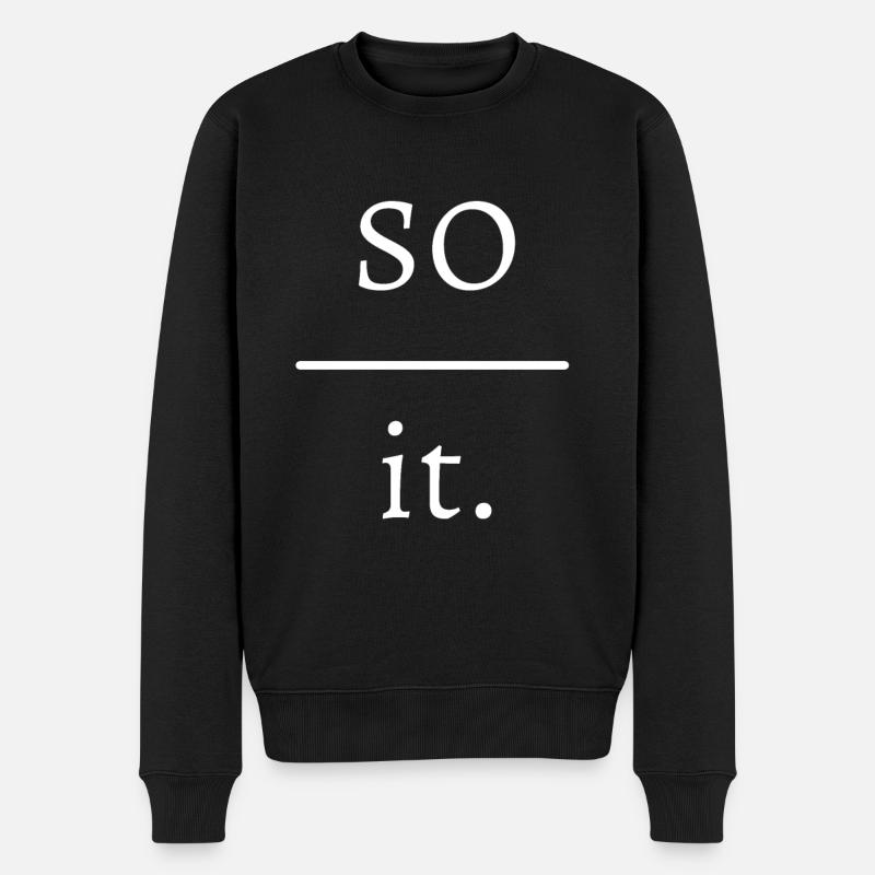 Donc, au-dessus. - Pull Premium bio Homme - noir