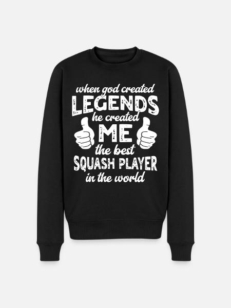 Best Squash Player Legend - Men's Premium Organic Jumper - black