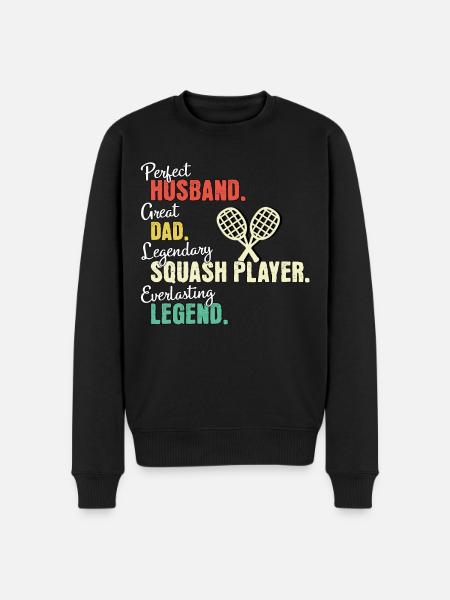 Squash player dad - Men's Premium Organic Jumper - black