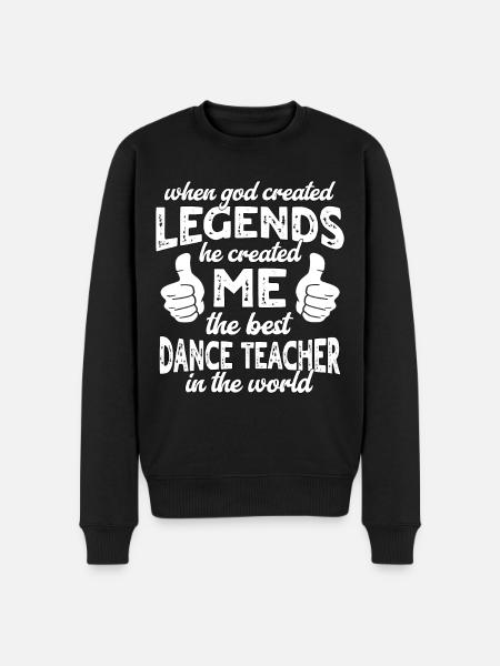 Bester Tanzlehrer Legende - Männer Premium Bio Pullover - Schwarz