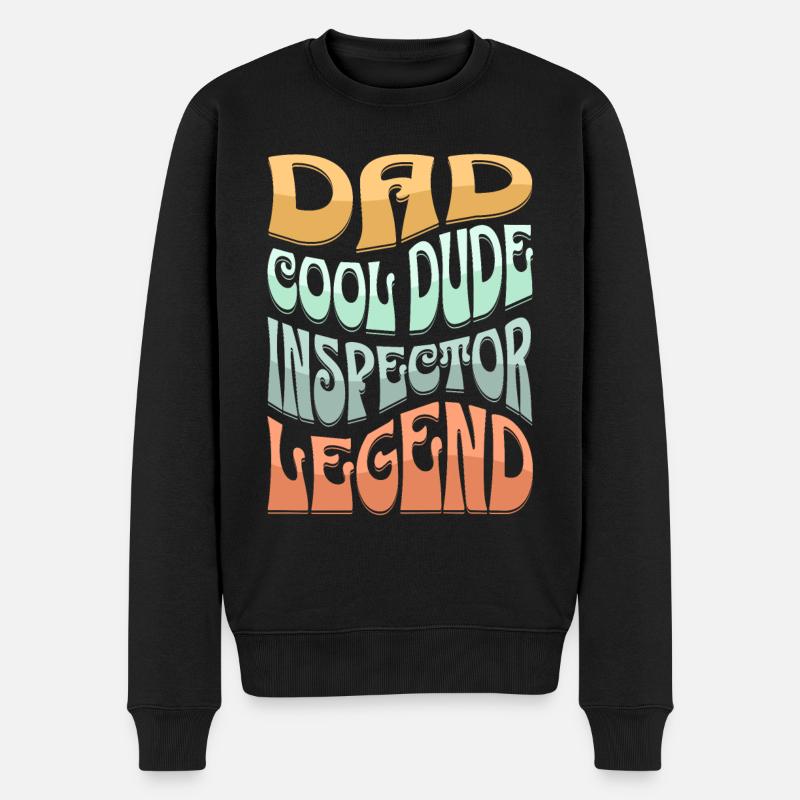 Papa inspecteur - Pull Premium bio Homme - noir