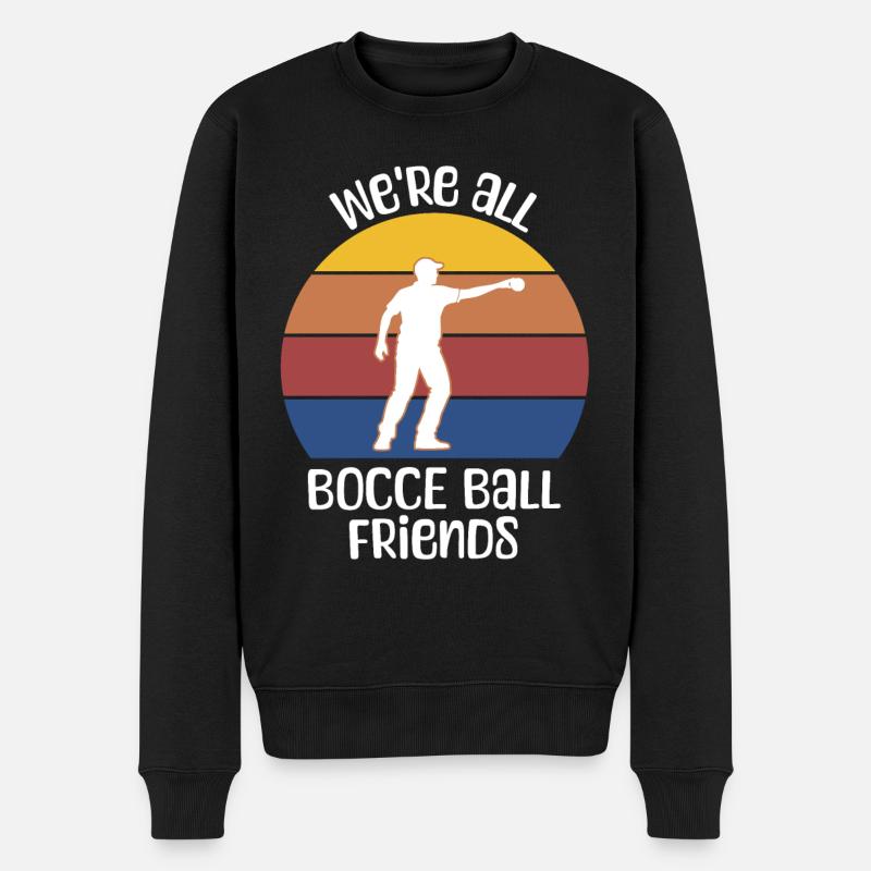 Bocce Ball Sprüche - Männer Premium Bio Pullover - Schwarz
