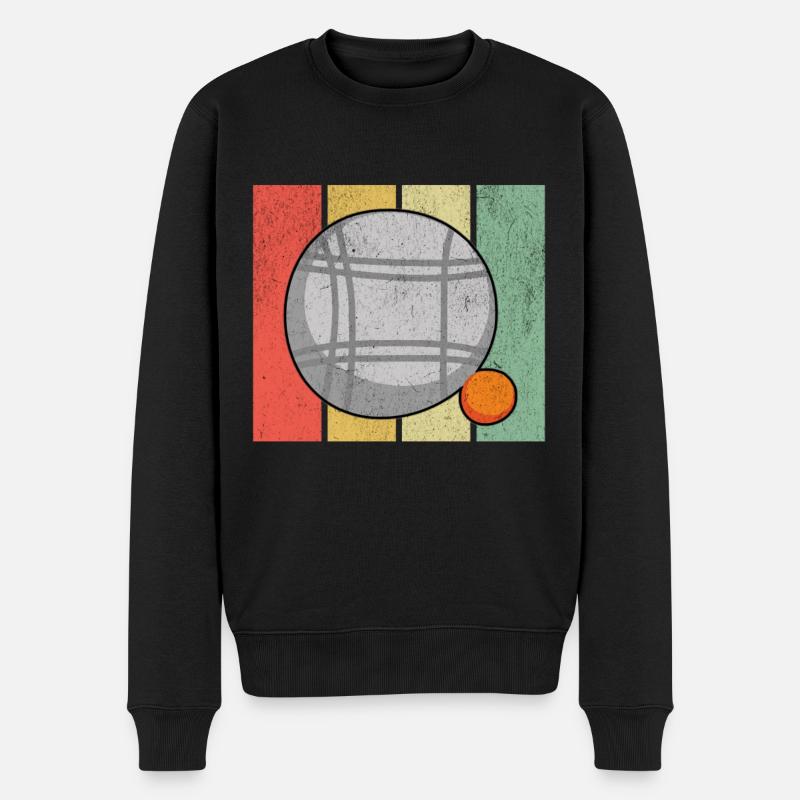 Boule de pétanque rétro - Pull Premium bio Homme - noir