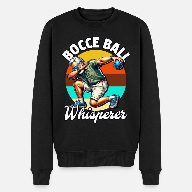 Chuchoteur de boules de pétanque - Pull Premium bio Homme - noir