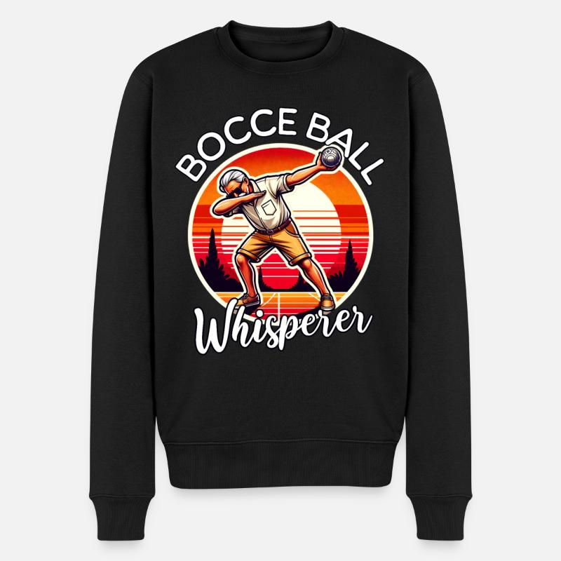 Bocce Ball Flüsterer - Männer Premium Bio Pullover - Schwarz