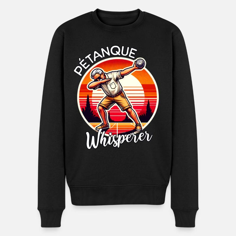 Petanque Flüsterer - Männer Premium Bio Pullover - Schwarz