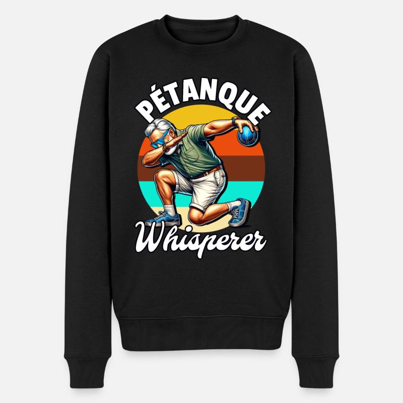 Chuchoteur de pétanque - Pull Premium bio Homme - noir
