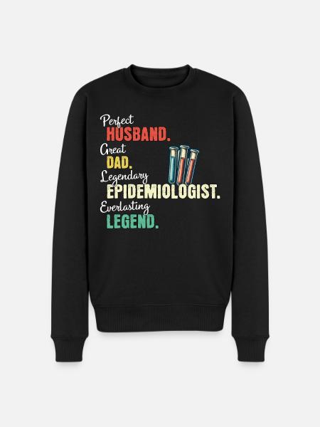 Epidemiologist Dad - Men's Premium Organic Jumper - black