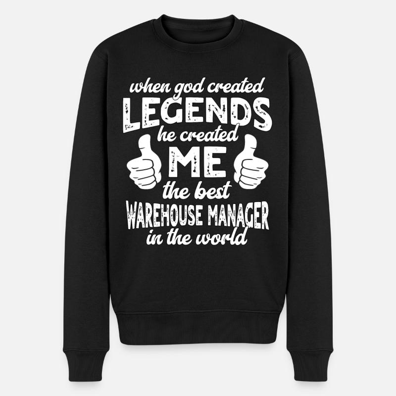 Bester Lagerleiter Legende - Männer Premium Bio Pullover - Schwarz