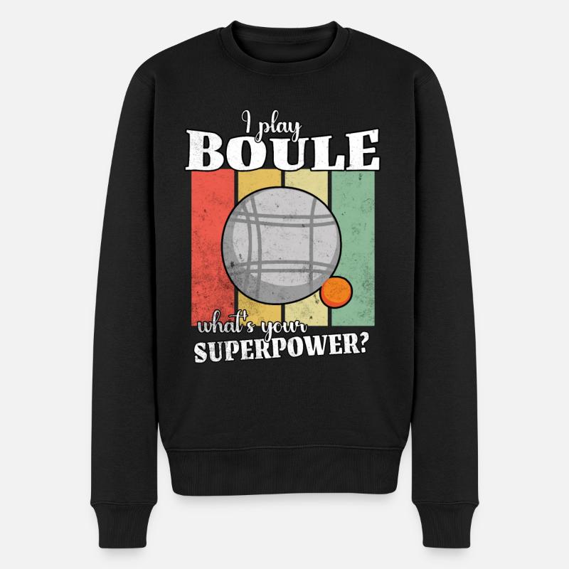 Drôle de dicton Boule - Pull Premium bio Homme - noir