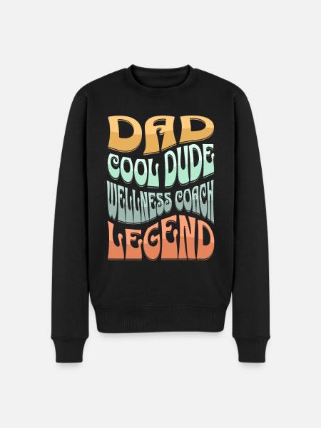 Papa Wellness Coach - Men's Premium Organic Jumper - black