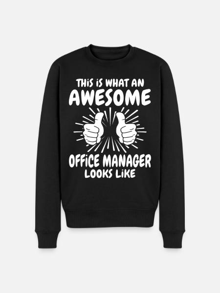 Office Manager - Men's Premium Organic Jumper - black