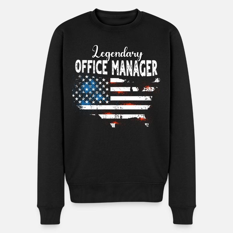 Gestionnaire de bureau États-Unis - Pull Premium bio Homme - noir