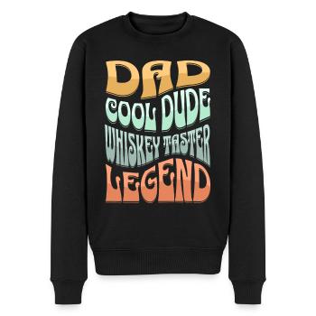 Papa Whiskey Trinker - Männer Premium Bio Pullover - Schwarz - Vorne - Nico (187cm)