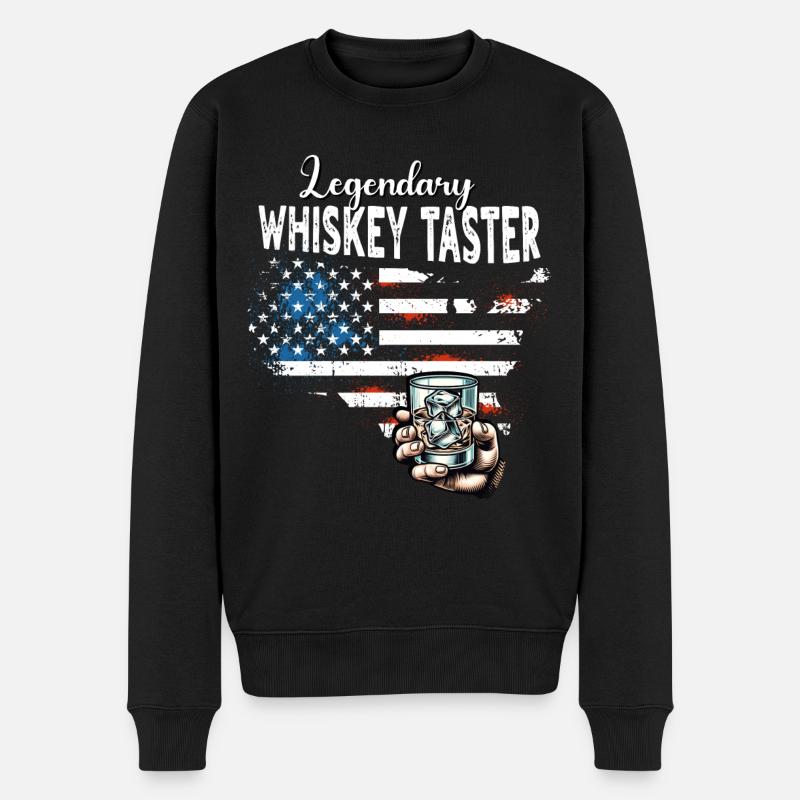 Whiskey Drinker US - Men's Premium Organic Jumper - black
