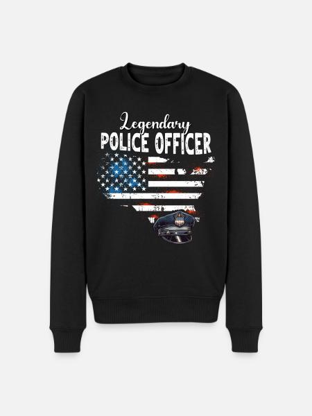 Policeman US - Men's Premium Organic Jumper - black