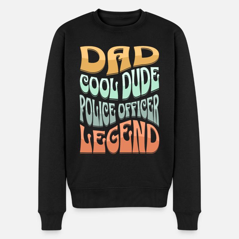 Papa Policier - Pull Premium bio Homme - noir