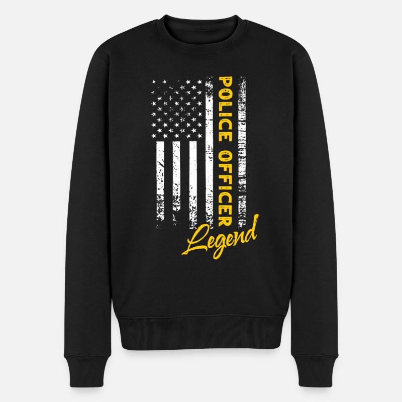 Légende du policier - Pull Premium bio Homme - noir