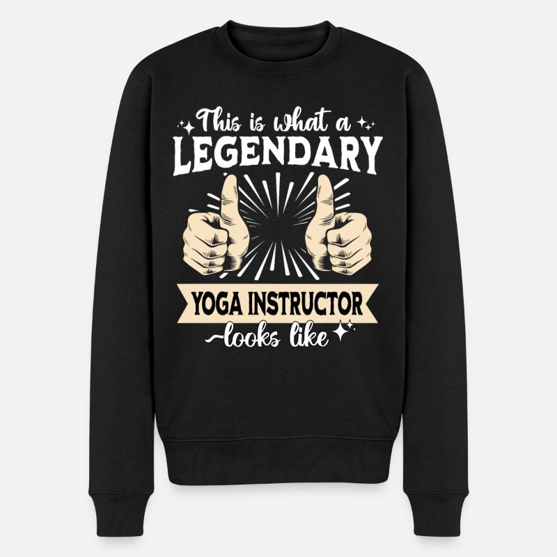 Legendärer Yogalehrer - Männer Premium Bio Pullover - Schwarz